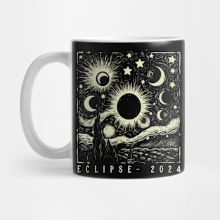 Eclipse 2024 //\\// Total Solar Eclipse Starry Night Mug